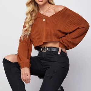 SHEIN | drop shoulder rib-knit Tee